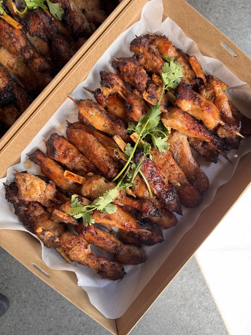 Lemongrass chicken skewers